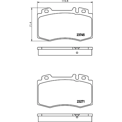 Afbeelding van Remblokkenset, schijfrem HELLA PAGID 8DB 355 010 101
