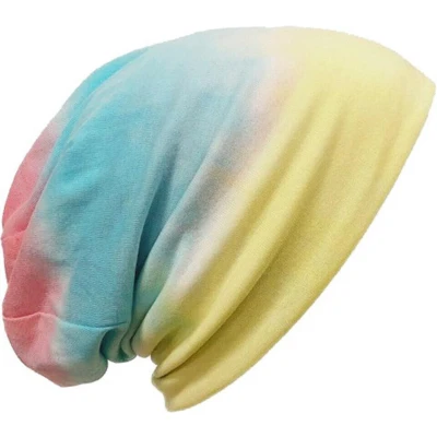 Afbeelding van Chemomuts beanie kleurverloop geel roze blauw maat one size