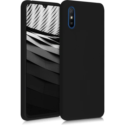 Afbeelding van kwmobile telefoonhoesje geschikt voor Xiaomi Redmi 9A / 9AT Hoesje smartphone Back cover in mat zwart