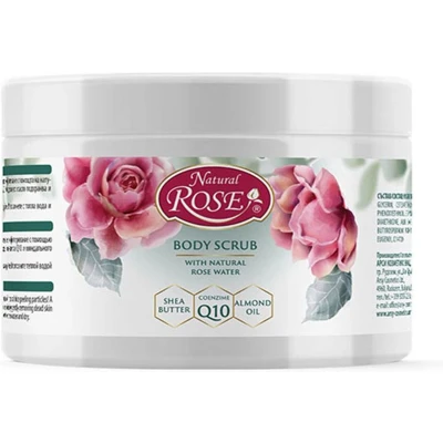 Afbeelding van Natuurlijke body scrub met rozenolie Vitamine A Q10 verjongt en verzacht de huid van het lichaam 350ml