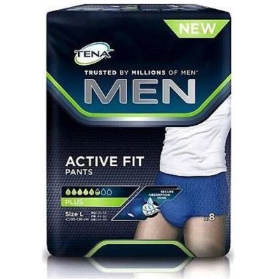 Afbeelding van Tena Men Active Fit Plus L Incontinentie 8 stuks Incontinentiebroekjes