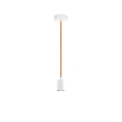 Afbeelding van Eglo Hanglamp Yorth pendel wit met oranje snoer 32529