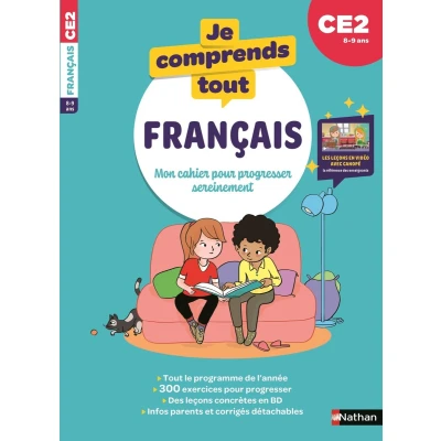 Afbeelding van Je comprends tout Français CE2 300 exercices progressifs pour s&#039;entraîner et réussir Avec les leçons en vidéo de réseau Canopé comme à l&#039;école: Mon cahier progresser sereinement