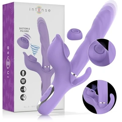 Afbeelding van INTENSE BILLIE MULTIFUNCTION RECHARGEABLE VIBRATOR SUCTION &amp; PULSING PURPLE