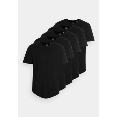 Afbeelding van Only &amp; Sons Onsmatt Longy TEE 5 PACK Tshirt basic, Heren, Maat: Small, Black