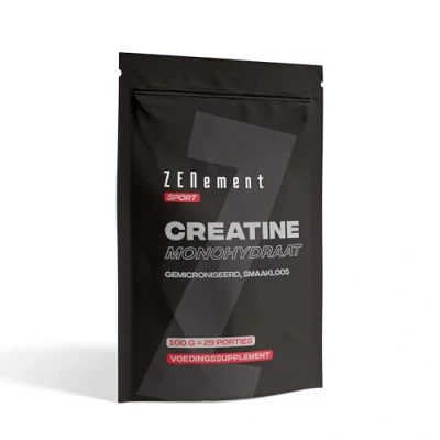 Afbeelding van Creatine Poeder, 100g, Puur Monohydraat Optimale oplosbaarheid, Premium Kwaliteit Hoogste Zuiverheid voor Spiergroei Veganistisch Zenement