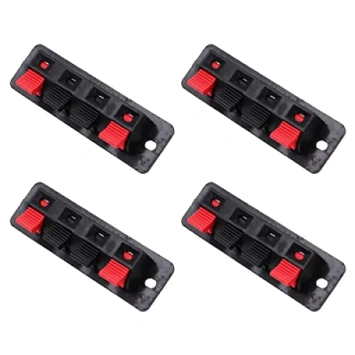 Afbeelding van WANGCL 4 pack Manier Speaker Terminal Connectors Strip Blok Lente Clips Jointing Clamp Test Clip Draad Block