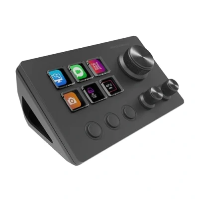 Afbeelding van MARSGAMING MSD TWO, Compact Control Deck, 6 Aanpasbare LCD toetsen + 3 Knoppen, Multifunctionele Wielen, Ergonomische Slim Controlsoftware en Plug ins, Windows MacOS, Zwart