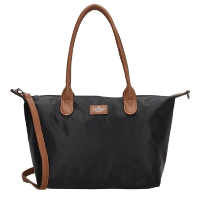 Afbeelding van Charm Buckingham Shopper zwart 42x15x25cm