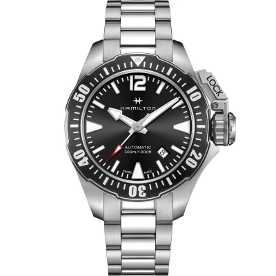 Afbeelding van Hamilton Khaki Navy Frogman H77605135 Horloge Staal Zilverkleurig Ø 43 mm