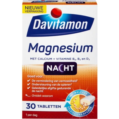 Afbeelding van Gratis Verzending: 2x Davitamon Magnesium Voor de Nacht 30 tabletten