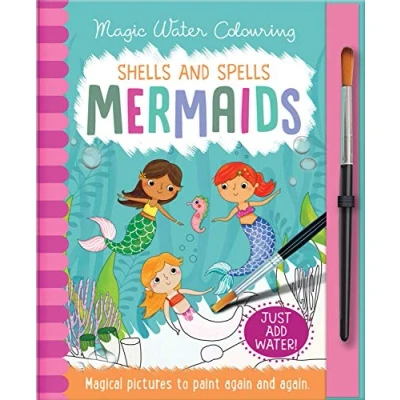 Afbeelding van Shells and Spells Mermaids, Mess Free Activity Book (Magic Water Colouring)