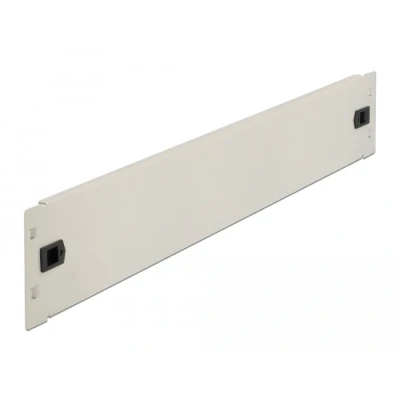 Afbeelding van Delock 19″ netwerk kast blind deksel zonder gereedschap 2 U grijs