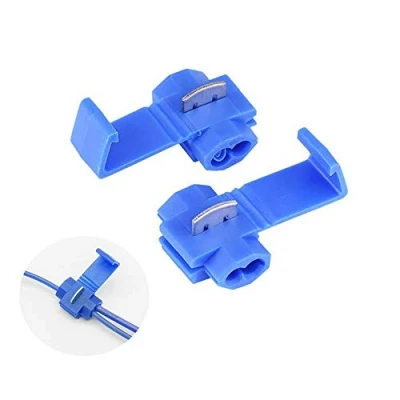 Afbeelding van Aiqeer Scotch Lock Kabelverbinders, elektrische krimpklemmen, snelverbinders, blauw, 60 stuks