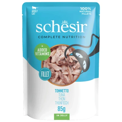 Afbeelding van Schesir Maaltijdzakjes In Gelei Kattenvoer Tonijn 85 g