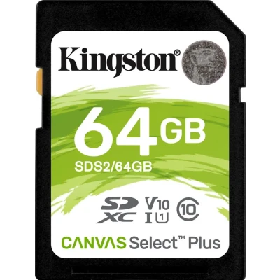 Afbeelding van Kingston Canvas Select Plus Flashgeheugenkaart 64 GB Video Class V10 / UHS I U1 Class10 SDXC