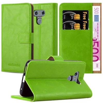 Afbeelding van Cadorabo Hoesje geschikt voor LG G6 in GRAS GROEN Beschermhoes met magnetische sluiting, standfunctie en kaartvakje Book Case Cover Etui