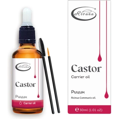 Afbeelding van 100% natuurlijke en puur Ricinus olie Castorolie met wimpel applicator lange sterke glanzende haartjes 30ml