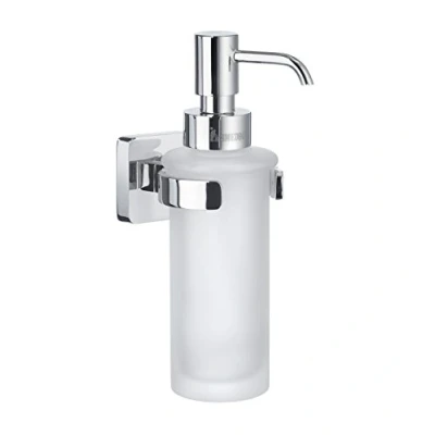 Afbeelding van Zeepdispenser Smedbo Ice Wandmodel 200 ml Porselein Glas Chroom
