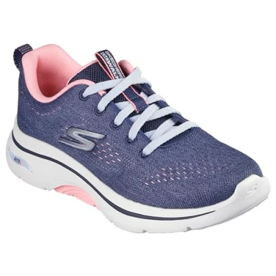 Afbeelding van Skechers Dames Go Walk Arch Fit 2.0 Vivid Sunset Sneaker, marineblauw, 38 EU