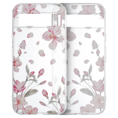 Afbeelding van Google Pixel 8a Hoesje Siliconen en TPU (zacht) iMoshion Softcase/Backcover Blossom Telefoonhoesje