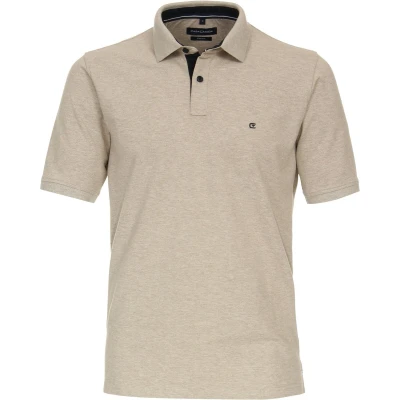 Afbeelding van Casa Moda Poloshirt Beige maat XXL heren met Regular fit Pasvorm Stretch Suitable Herenkleding