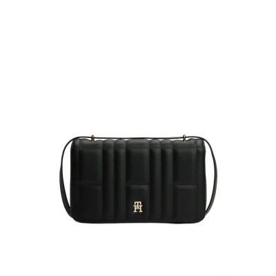 Afbeelding van Tommy Hilfiger Monogram Quilted Schoudertas, Dames, Maat: One Size, Black