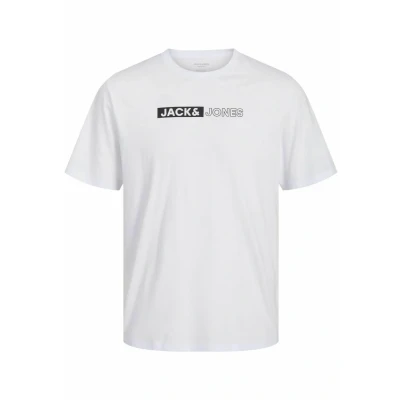 Afbeelding van Jack &amp; Jones LOGO Tshirt print, Heren, Maat: 5XL, White