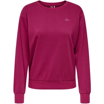 Afbeelding van ONLY Play Onpfont Sweater, Dames, Maat: Large, Beaujolais/pink a boo