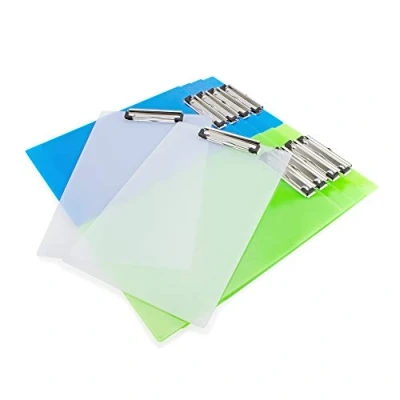 Afbeelding van Rapesco 1519 Frosted transparant klembord, A4+/Foolscap, diverse kleuren, pak van 10