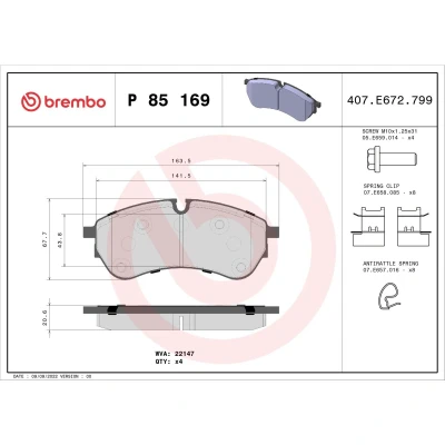 Afbeelding van Brembo Remblokset P 85 169