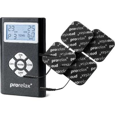 Afbeelding van prorelax TENS/EMS Duo Blackline Elektrostimulatie apparaat 2 therapieën met één Natuurlijke therapie tegen chronische pijn en voor spieropbouw 1 stuk