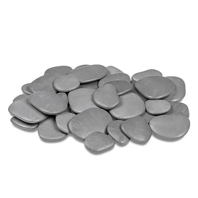 Afbeelding van Kalapanta Decoratieve stenen in gerecycled plastic voor vazen, schilderen, aquaria, tuin (Ø 5 8 cm ong. 45 stuks, Grijs)