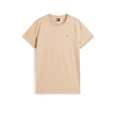 Afbeelding van TOMMY JEANS Heren TJM XSLIM Jersey TEE DM0DM04411, Beige, S, Beige (Coastal Taupe), S