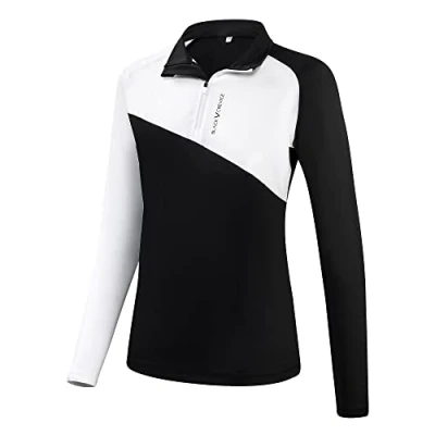 Afbeelding van Black Crevice Dames Zipper functioneel shirt, wit/zwart, 44