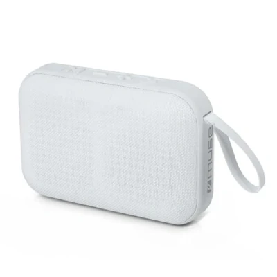 Afbeelding van Muse M 308BTW Compacte draagbare bluetooth speaker met stoffen bekleding, wit