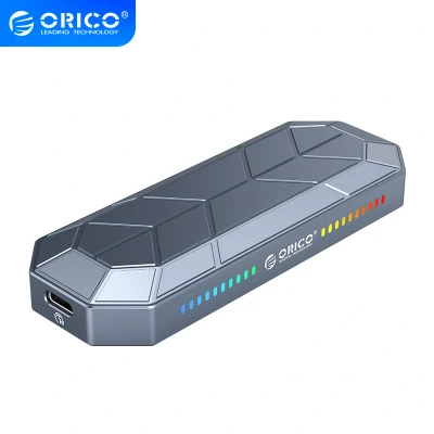 Afbeelding van ORICO Aluminium M.2 NVMe SSD behuizing USB 3.1 Gen 2 C RGB verlichting Grijs