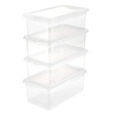 Afbeelding van Clearbox 32x20x12 5,6 L Bea Transparant Set 4 Keeeper 30019