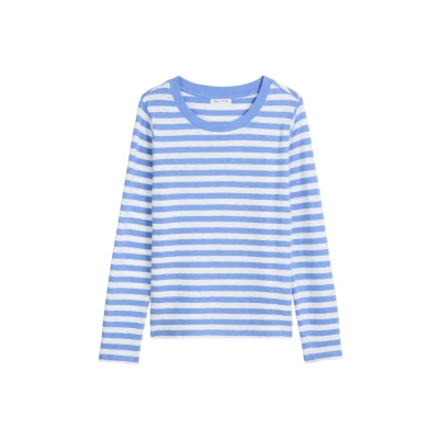 Afbeelding van Marc O&#039;Polo Denim Crewneck Longsleeve, Dames, Maat: Medium, Medium blue