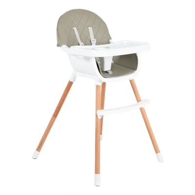 Afbeelding van Cangaroo Gelato Grey 2 in 1 Houten Kinderstoel