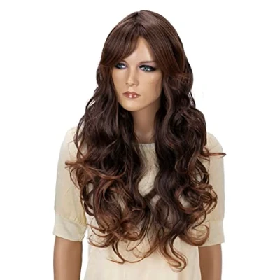 Afbeelding van CAISHA Pruik Volumineus Lang Haar Cosplay Theatershow Golvend Bruin Mix FS836b