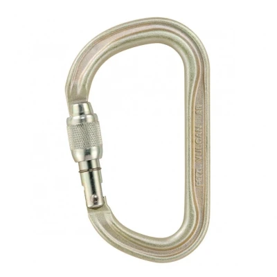 Afbeelding van Petzl Vulcan Screw Lock stalen A symmetrische schroefkarabiner goud