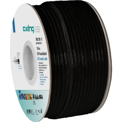 Afbeelding van Axing SKB39511 coax kabel No Nee 100 m Zwart