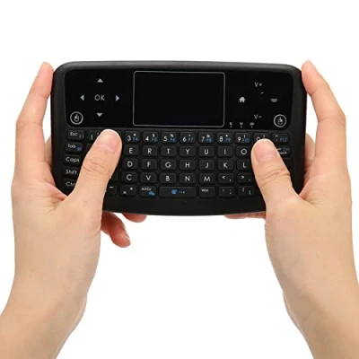 Afbeelding van TV Keyboard Wireless, Mini Wireless Air Mouse Afstandsbediening Touchpad Toetsenbord voor Android Box