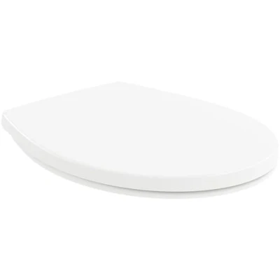 Afbeelding van Villeroy &amp; Boch universele toiletbril Toiletdeksel wit glanzend met soft close mechanisme Verwijderbare, breukvaste WC bril van duroplast in ovale vorm Origineel reserveonderdeel