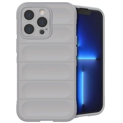 Afbeelding van Apple iPhone 13 Pro Hoesje Siliconen en TPU (zacht) iMoshion Softcase/Backcover Grijs Telefoonhoesje