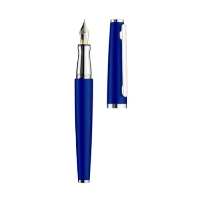 Afbeelding van Otto Hutt Design 06 vulpen glanzend klassiek blauw, met schacht van massief aluminium, dop en hulpdelen platina gecoat, stalen veer, pendikte: F, 028 11761