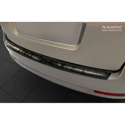 Afbeelding van Avisa Zwart RVS Achterbumperprotector passend voor Skoda Octavia II Combi 2004 2013 &#039;Ribs&#039;