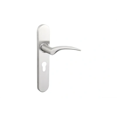 Afbeelding van Lavuzo deurkruk Lodini RVS met afgerond schild PC55 Per set