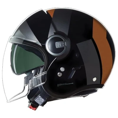 Afbeelding van Nolan N21 Visor 06 Tangente Jet Helm, zwart grijs bruin, afmeting S voor man